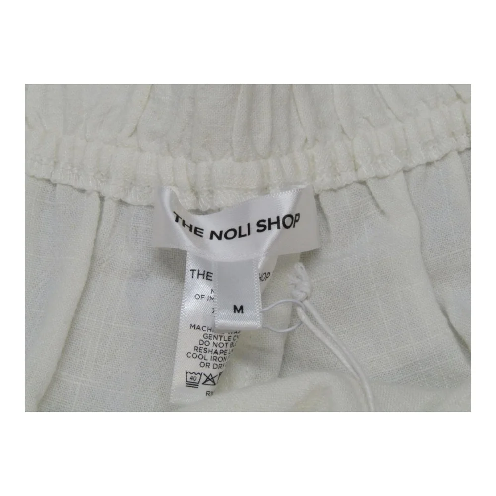 The Noli Shop Women's Linen Pant White Size M Seychelles Relaxed $MSRP $125